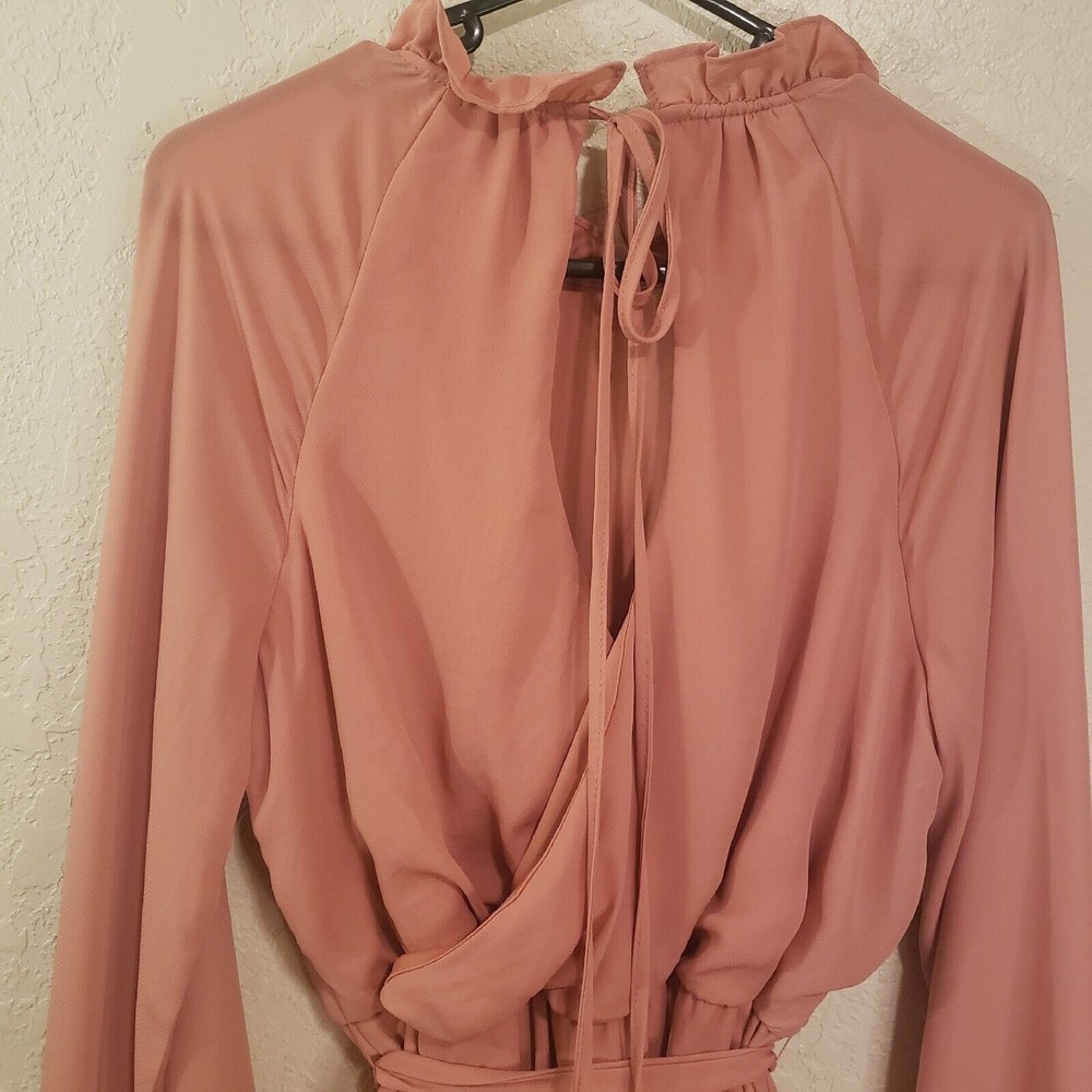 Gianni Bini Womens Short Romper Ruffled Salmon Size Small - Picture 10 of 12